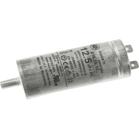 CONDENSATEUR PERMANENT 12.5 MF 475 V POUR LAVE LINGE - 416251329 (1/2)
