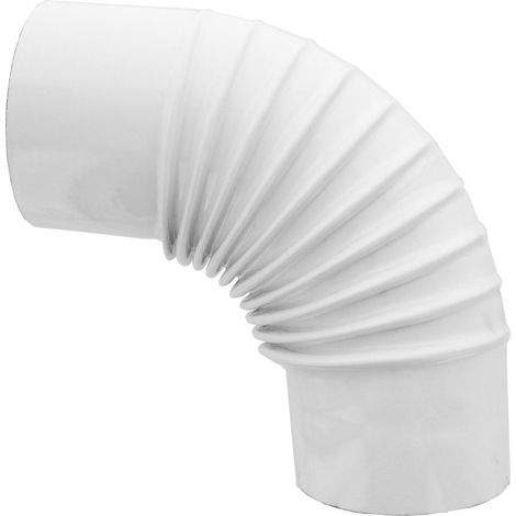 12PZ GOMITO 90 PER STUFA A LEGNA PORCELLANATO CLASSIC Col. Bianco Ï cm. 15