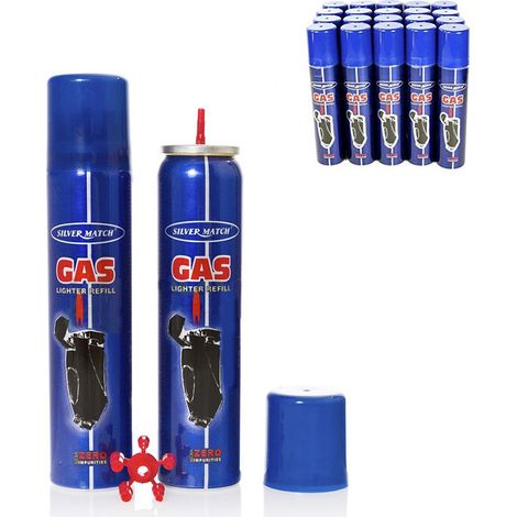 Recharge gaz universelle pour briquet – 90 ml – 5 embouts compatibles Zippo – Bouteille de gaz pour allumage rapide (1/2)