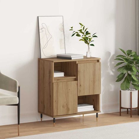 Buffet-Meuble de rangement chêne artisanal 60 x 35 x 70 cm Bois d'ingénierie 218083 (1/5)