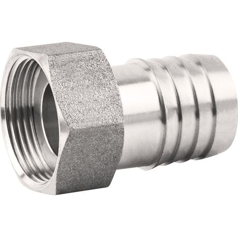 Raccordo inox 316L 26x34 femmina con dado mobile, per tubo Ø25, Ø tacche 26,5 ACS BOUTTÉ