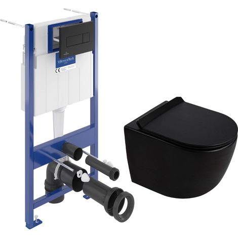 WC-Set Vorwandelement + Wand-WC spülrandlos Ceramia PixL mit SoftClose-Sitz + Platte (VBCEPXBMT01-IN)