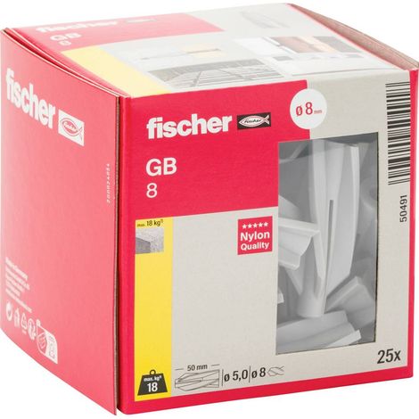 Fischer 050491 GB 8 Tassello per calcestruzzo 50 mm 8 mm 25 pz. (1/2)