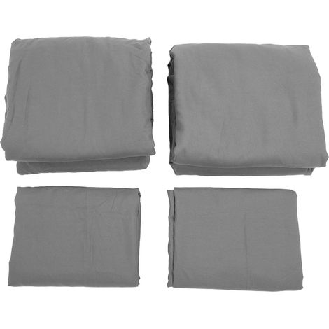 Bedding Sets Simple Soft Comfortable Chemical Fiber Fine Craftsmanship Bed Sheet Set for Business Hotel Home Dark Gray US KING Size