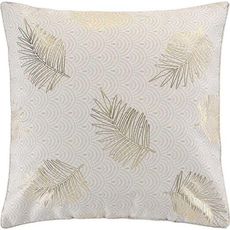Coussin Déco Imprimé "Sunny Gold" 60x60cm Or (1/4)