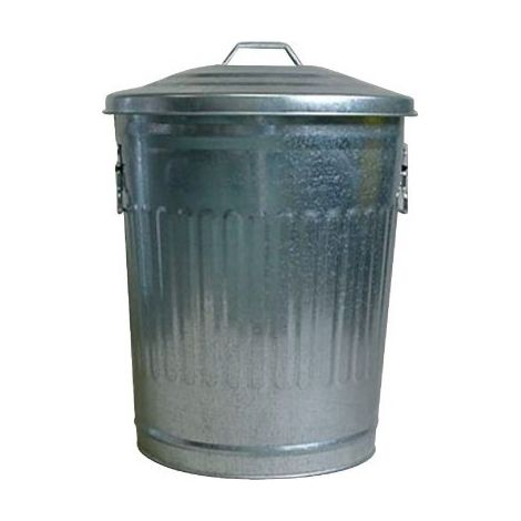Poubelle à pédale en acier galvanisé 30L – Diamètre 35 cm – Hauteur 41 cm – 2 poignées rabattables – Modèle américain – Guillouard