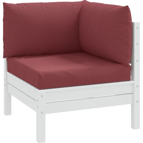 vidaXL Pallet Cushions 3 pcs Melange Wine Red Fabric
