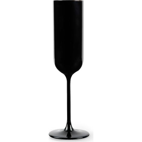 Lot de 6 flûtes noires, verre pulvérisé, capacité 210 ml. (1/3)