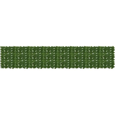 Pantalla de balcón con hojas Verde 400 x 75 cm