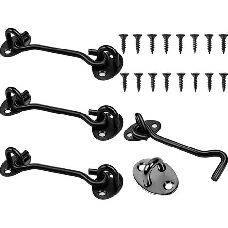Lot de 4 crochets tempête en acier inoxydable 10,2 cm avec œillet (1/5)