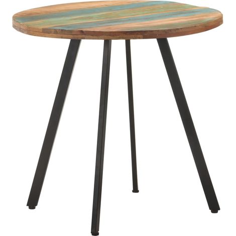 Table de salle à manger 80 cm Bois de récupération massif (1/5)