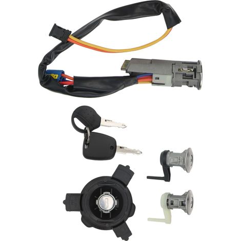 Komplettes Türschloss-Zündschloss-Set 4162EW, kompatibel mit Peugeot 206 206CC, Ersatzteil (1/5)
