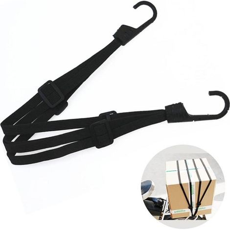 Spanngurt Set 2 Stück mit Haken für Motorrad & Fahrrad, 60-110cm verstellbar