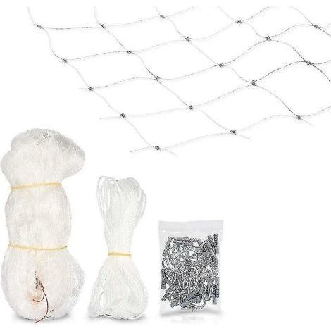 pair Filet de sécurité pour chat – Protection transparente pour balcon et fenêtres – Matériau nylon résistant aux UV – Taille 6 x 3 m – Installation facile (1/5)