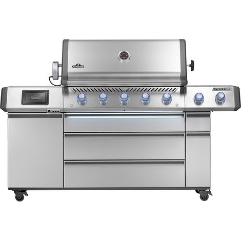 Barbecue à gaz Prestige PRO 665 + Sizzle Zone + Brûleur arrière - Inox