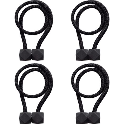 Cintas para cortinas, sujetadores para cortinas, alzapaños para cortinas, alzapaños magnéticos para cortinas, juego de 4 piezas de sujetadores decorativos tejidos para cortinas, adecuados para la deco (1/5)