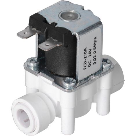 Beyamis Électrovanne en plastique, raccord rapide 3/8 po, normalement fermée, 24 V CC (1/5)