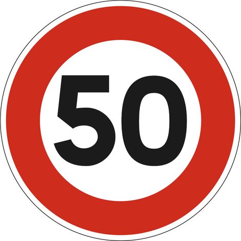 Panneau Limitation de Vitesse Personnalisable B14 – 650 mm –  Signalisation Ronde Sécurité Routière – Modèle Bretagne – Aluminium Rétro-réfléchissant NF (1/3)
