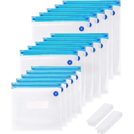 Sacs sous Vide réutilisables, 3 Tailles, Sans BPA (15 Pièces) (1/5)