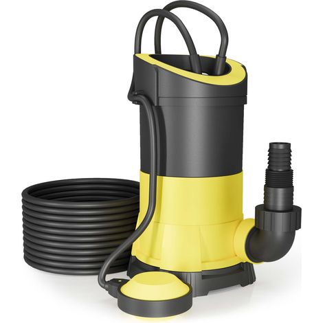 Xpotool – Pompe électrique submersible 250W – Débit 5000 l/h – Refoulement max 6m – Particules jusqu’à Ø 5mm – Drainage et arrosage (1/5)