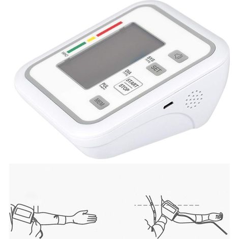Blood electronic automatic of style arm upper with large screen LCD Tool of measurement digital smart of the pressure arterial
