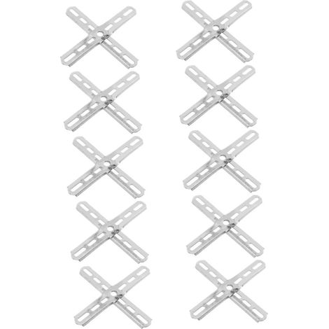 10 pièces Kit Support de Montage Luminaire Plafond Métal Argenté Accessoires pour Suspension Lustre et Éclairage Extérieur Plaque Fixation Croisée et Polyvalente (1/5)