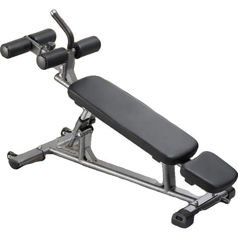 Banco de abdominales, altura ajustable, alta capacidad de carga, GRIS (1/2)