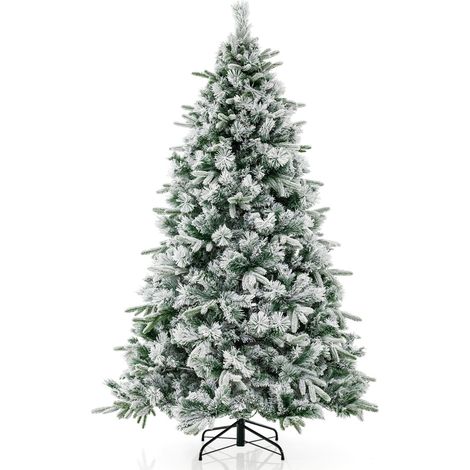 Albero di Natale artificiale da 186cm con 250 luci LED 752 punte di ramo miste decorazione (1/5)