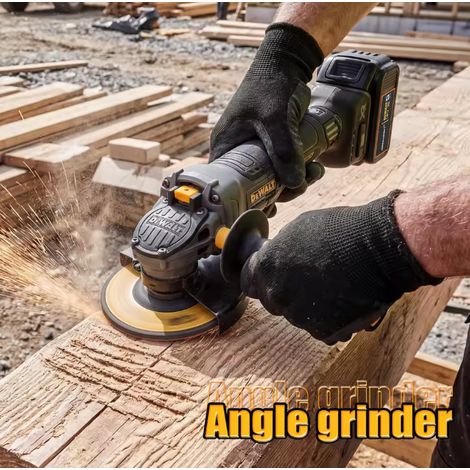 DEWALT DCG406 Meuleuse d'angle sans fil 18V XR 125mm, kit batterie et chargeur, travaux rénovation chantier bâtiment (1/5)