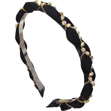 1 bandeau à dents, serre-tête rigide antidérapant orné de cristaux colorés, pour femmes et filles, idéal pour mariages et fêtes (1/5)