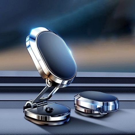 Magnetic Car Phone Holder, 360° Double Rotation Super Sticker Phone Holder Car Mount (1/4)