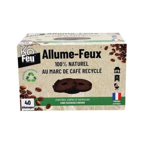 Kofeu allume feux au marc de café x40