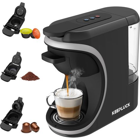 Machine à café à capsules 3 en 1 pour Original/pour Dolce Gusto/café moulu, Réservoir de stockage d'eau 600 ml (ST-551) (1/5)
