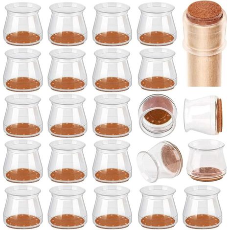 Elastische Silikon-Stuhlbeinschoner – 24er-Packung, Durchmesser 18 bis 25 mm, für Möbel und Stühle