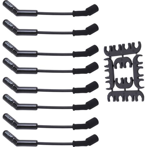 Jeu de câbles d'allumage, diamètre 8 mm, 500 ohms/pied, en acier inoxydable noir, référence 9070CK, compatible avec GM LS 2005-2011 (1/5)