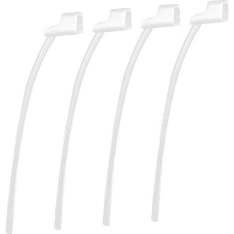 4 pezzi di blocco sportivo per apparecchi acustici, blocco di sicurezza posteriore di ricambio per accessori e forniture per apparecchi acustici Oticon (trasparente) (1/5)