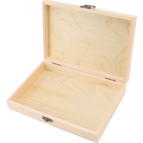 Boîte à Cigares en Pin Rustique Grande Capacité avec Couvercle pour Stockage de Cigares, Thé et Calligraphie