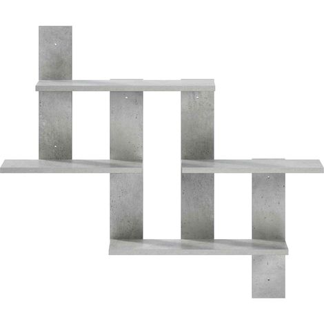 vidaXL Estante de pared Gris Hormigón 85 x 13,5 x 73,5 cm (1/2)