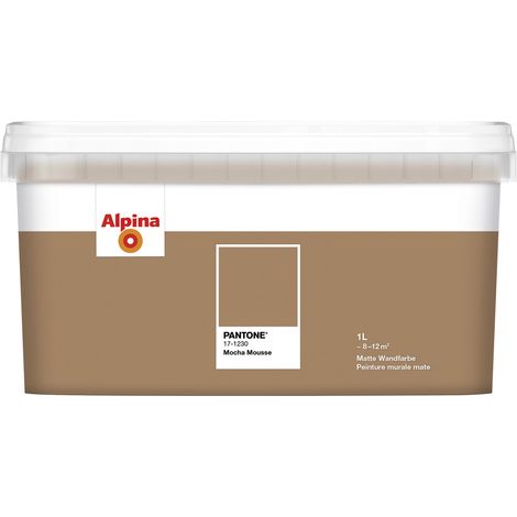 Alpina Wandfarbe Pantone matt mocha mousse 1 L Innen