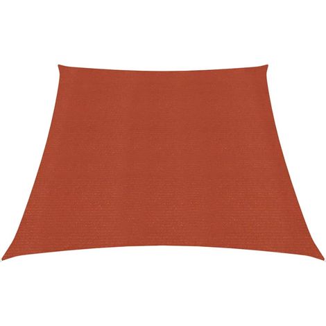 Voile d'ombrage 160 g/m² 3/4 x 2 m PEHD terre cuite