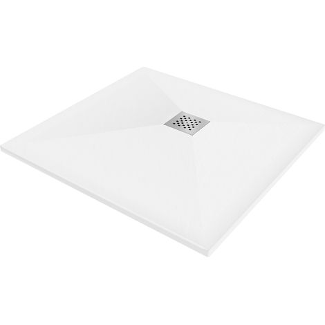 Mexen Stone+ plato de ducha cuadrado de composite 80 x 80 cm, blanco - 44108080 (1/5)