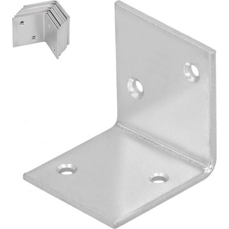 Équerre De Charpentier - Acier Galvanisé - 35 X 35 X 35 Mm - Pour Assemblage Bois Métal Béton - Lot De 12 Pièces (1/5)