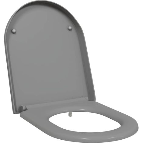 Siège de Toilette à Libération Rapide Gris 46.2 x 36 x 4.3 cm CFW71650 (1/5)