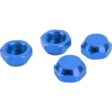 4 écrous de moyeu hexagonaux 17mm en aluminium léger étanche pour voiture RC 1/8 - Bleu (1/5)