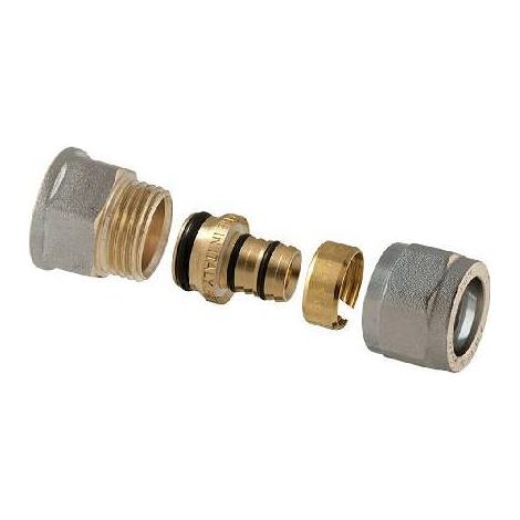 RACCORD DROIT FEMELLE À COMPRESSION POUR MULTICOUCHE 2 PIÈCES ASSEMBLÉES Dimensions : 1/2 x 1/2 - 16 (2,00)