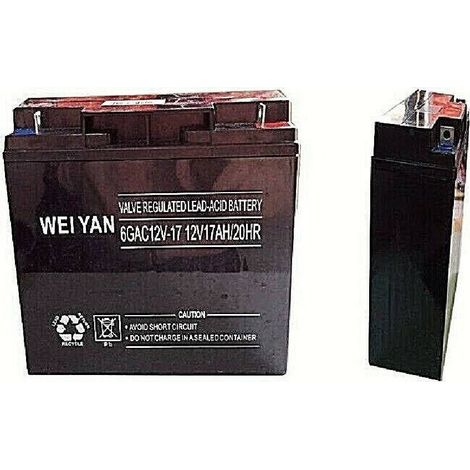 TrAdE Shop Traesio - Batteria Ermetica Ricaricabile 6gac12v-17 12v Gruppo Continuità Giocattoli -