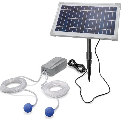 Solar Teichbelüfter 8W 200 l/h Pumpe Teichbelüftung Sauerstoff esotec 101845