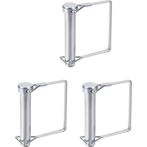 Lot De 3 Goupille De Verrouillage D'Arbre Tonalité Argentée  12Mm X 65Mm (Dxl), Carrée En Acier Au Carbone, Idéal Pour Remorques Agricoles Et Pelouses (1/5)