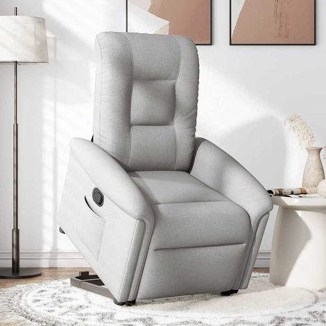 Maison Exclusive - Relaxsessel mit Aufstehhilfe Wolkengrau Stoff