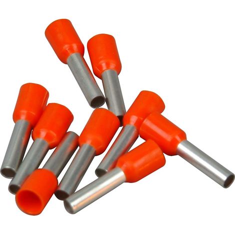 Kopp 354412092 - Capicorda con colletto in plastica, 25 pezzi, 4 mm², colore: Arancio